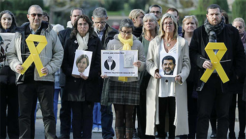 piden libertad a los independistas catalanes encarcelados